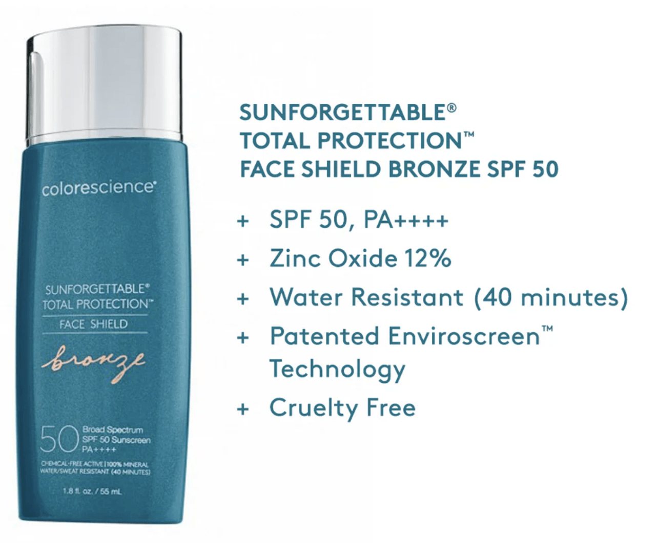 Sunforgettable® Total Protection® Face Shield Bronze SPF 50 - Esthetics By Cati