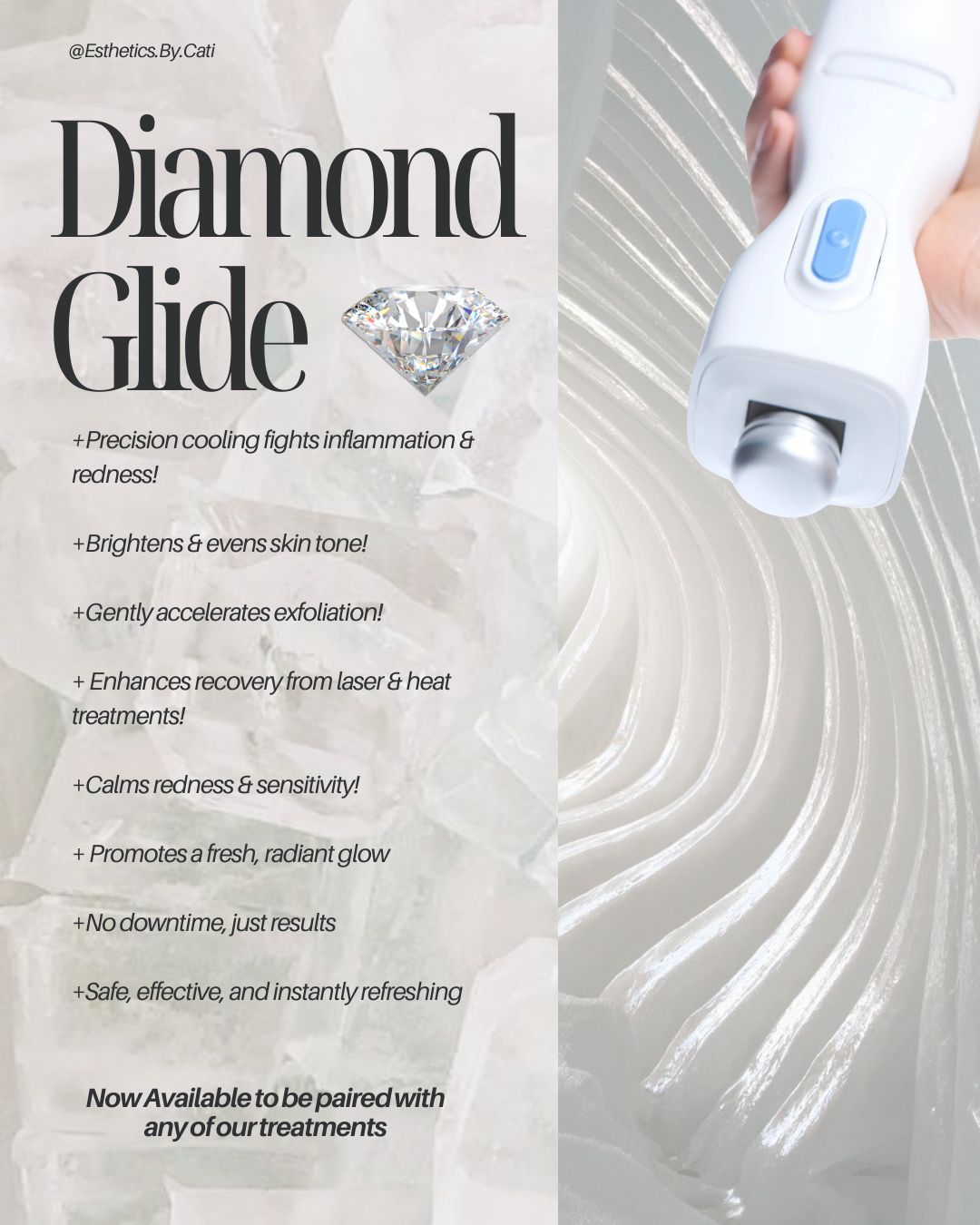 Diamond Glide: The Chilled Solution to Skinflammation - Esthetics By Cati
