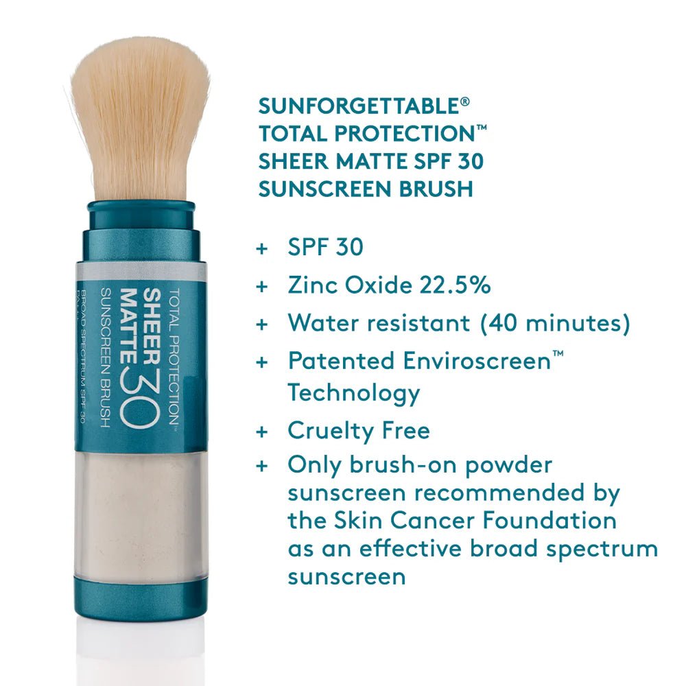 Sunforgettable® Total Protection® Sheer Matte SPF 30 Sunscreen Brush - Esthetics By Cati